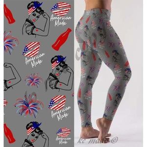 Rosie the Riveter American Made Leggings, O/S